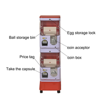 Distributeur de jouets classique blanc et orange, distributeur de capsules de jouets, distributeur de jouets japonais pour enfants, machine à gachapon