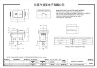 IP68 10A/16A125V/250V série MR2 étanche 2Pin interrupteur à bascule marche-arrêt pour équipement électronique extérieur panneau trou taille 13*19mm