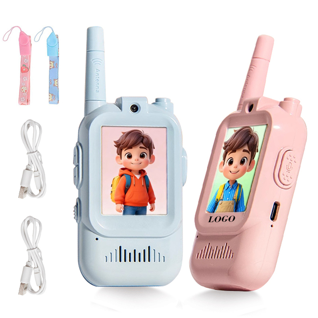 Hot Selling Kids Video Intercom Walkie Talkie Long Range 600mAh Battery Built in Screen for Video Chat Without WiFi