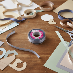 ILAN ริบบิ้นผ้าซาติน 1.5 ซม. 25Y สีเทาเดนิม สำหรับงานประดิษฐ์ - Product Image 2