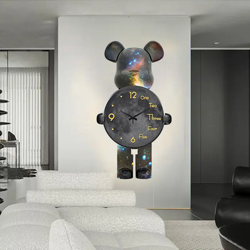 3D LED orologio da parete con Timer digitale luce notturna orologio di allarme per magazzino ufficio luminosità regolabile in plastica