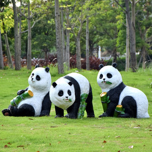 Escultura de Panda de Resina, Decoración de Bienvenida para Jardín o Parque, Adorno Impermeable y Autoportante - Product Image 5