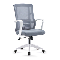 Foshan Furniture Chaise en maille pleine tissu à dossier moyen Chaises de bureau modernes ergonomiques réglables en hauteur
