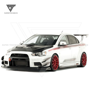 Kits de cuerpo ancho personalizados de fibra de medio carbono para parachoques de coche <span class=keywords><strong>Mitsubishi</strong></span> Evolution Evo 10 2008-2015 Retrofit Vrs Style - Product Image 1