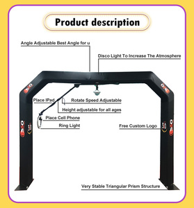 Concluso della cabina fotografica 360 in alto con luce di riempimento a Led cielo superiore <span class=keywords><strong>foto</strong></span> cabina fotografica 360 videocamera macchina stand - Product Image 3