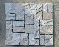 Pavé aléatoire en grès ivoire durable au design original pour projets de construction extérieure