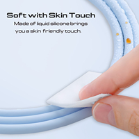 Kabel Pengisian Cepat TUTI 5A Tipe C ke Tipe-C Kabel Data Silikon Kabel USB untuk Ponsel Power Bank & Komputer