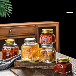 Bocaux en verre épais DD1832 pour aliments secs, flocons d'avoine, gelées, avec couvercles hermétiques, bouteilles Mason pour lait maternel - Vente en gros - Product Image 5