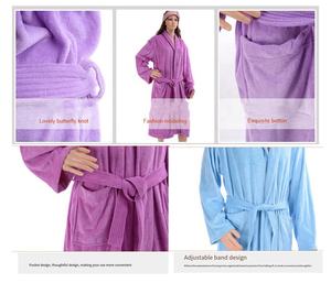 थोक लक्जरी होटल सफेद कटढेर वेवेट बाथ्रोब टेरी कपड़े स्पा गुलाब यूनिसेक्स लक्जरी होटल - Product Image 6