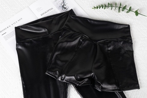 <span class=keywords><strong>Leggings</strong></span> da <span class=keywords><strong>Donna</strong></span> in Similpelle Lucida all'Ingrosso, di Grande Tendenza in USA/UE, a Tutta Lunghezza con Effetto Push-Up, per Uso Quotidiano - Product Image 4