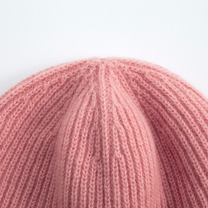 Chapeau tricoté de haute qualité automne et hiver hommes Skullcap Logo personnalisé couleur unie Bennie chapeau - Product Image 6