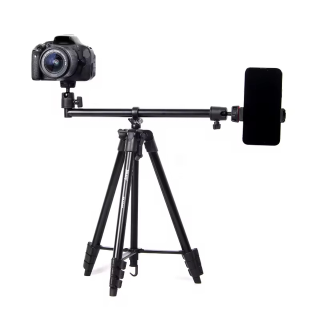 Jmary 53inch Aluminum Professional Overhead Portable Travel Adjustable Camera Holder Stand Tripod for Video Recording KP2207
