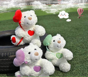 San valentino orsacchiotto peluche peluche Patchwork carino con palloncino morbido PP che riempie il tema del cuore d'amore nuova Idea regalo - Product Image 4