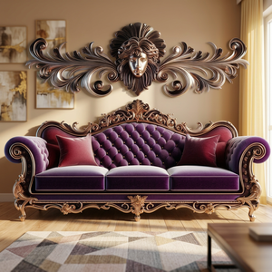 Premium Solid Teak Wood Traditional Convertible Modular Eco-Friendly 3 Seater <b>Sofa</b> Set <b>Foam</b> Royal Luxury Design Living Room - Product Image 4