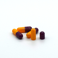 Impression personnalisée et capsules vides de couleur or nacré orange, impression de capsules