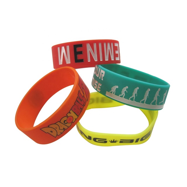 Wholesale High Quality Personalized Custom Silicone Bracelet Custom logo  Printed Friendship Graduation Sports Silicone Bracelet