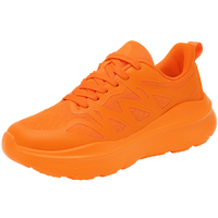 Chaussures de marche rétro en cuir véritable à lacets, plateforme en maille respirante, antidérapantes et amortissantes – Tendance intemporelle