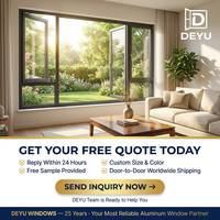 Fenêtre à battant en aluminium fin DEYU Série 120 |   Swing |   Verre trempé Low-E |   Écran magnétique |   Insonorisant |   Hôtel Villa Personnalisé