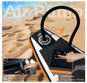 Pompe à air SUP rechargeable 12V portable en ABS <span class=keywords><strong>avec</strong></span> moniteur de pression des pneus pour planche à pagaie gonflable - Product Image 4