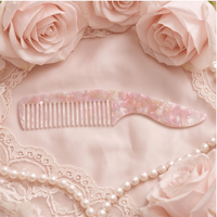 Peigne à cheveux ergonomique en acétate à dents larges et manche en S, épaisseur 4 mm, pour salon de coiffure, en acide acétique, vente directe usine, modèle 890269