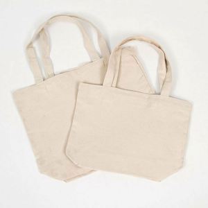 Bolsa de Mano de Algodón Natural 100% Puro, Personalizable con Logotipo, Resistente, Grande, Reutilizable, en Morado, Azul y Blanco, para Compras y Uso Diario - Product Image 4