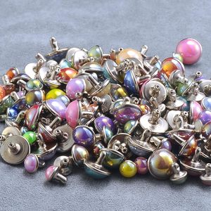 YORANYO Kits de rivets en cuir de tailles variées, rivets à couleurs AB mélangées, rivets cloutés pour vêtements, rivets rapides en forme de dôme pour ceintures et sacs - Product Image 3