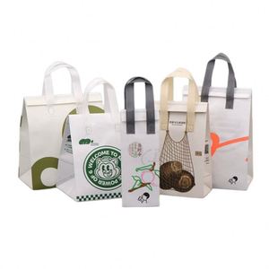 White <b>Cooler</b> Bag Thermal Insulation Non-woven Fabric Disposable Environmentally Friendly <b>Materials</b> Food Lunch <b>Cooler</b> Bag - Product Image 1