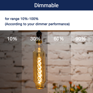 Vintage T80 T24 LED Edison <span class=keywords><strong>Ampoule</strong></span> 2 Pack E26 6.5W 300LM 2200K Ambre Décoratif Filament Lampe Pas De Scintillement pour La Maison Café Bar - Product Image 4