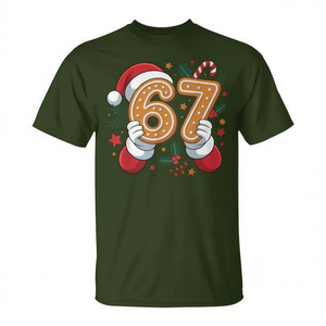 67 Six Seven Christmas 2025 Gen Alpha <b>Meme</b> <b>T</b>-<b>Shirt</b> - Product Image 2