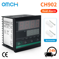 OMCH CH902 Interrupteur de contrôle de température non intelligent personnalisé 96x96mm Grand thermostat Entrée type K Sortie relais SSR Double alarme