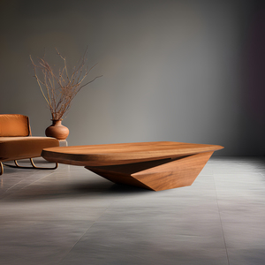 Minimalistischer Couchtisch im chinesischen Stil aus Massivholz, luxuriöser Kunst-Niedrigtisch - Product Image 3