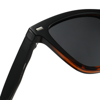 Lunettes de soleil polarisées de qualité supérieure BK 99047P, monture en nylon TR90, pour hommes et femmes, style rétro rectangulaire, verres dégradés marron, lunettes de soleil tendance