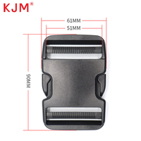 KJM Sac à dos de sport Accessoires de sac à bagages Boucle latérale en plastique robuste de 50mm pour sac à dos tactique