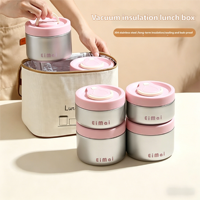 Conteneur alimentaire isotherme en acier inoxydable 304, boîtes à lunch, boîte bento
