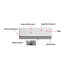 สำหรับระบบแยกส่วน WiFi พรีเมียม 12001-15000 BTU R32 A++ ประสิทธิภาพการใช้พลังงาน รุ่นทำความเย็นและความร้อนในครัวเรือน ประหยัดพลังงาน LG Dual - Product Image 2
