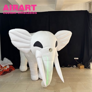Elefante blanco inflable de gran venta para decoración navideña, elefante inflable blanco personalizado para espectáculos de circo - Product Image 6