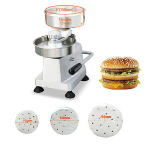เครื่องทำพายเนื้อแบบแมนนวลขนาด 100/130/150 มม. แบบเปลี่ยนได้ พร้อมแม่พิมพ์กดเนื้อสำหรับทำแฮมเบอร์เกอร์ สำหรับการเตรียมผลิตภัณฑ์จากเนื้อสัตว์ - Product Image 2