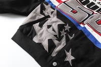 Blouson de moto en coton pour homme, broderie intégrale personnalisée haut de gamme, style bomber, fabrication sur mesure OEM