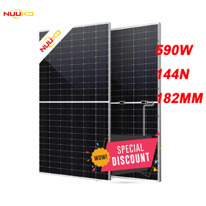 Módulo Solar Fotovoltaico de 590W, Tipo N, Bifacial, de Media Celda, Monocristalino, Flexible, para Uso Doméstico, Disponible en EE. UU. - Product Image 1