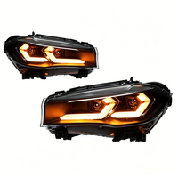 Juego de Faros Delanteros Súper Brillantes de 12V 6000K para BMW X5 F15 2014-2018, Carcasa de ABS Resistente a la Decoloración, Instalación Plug+Play