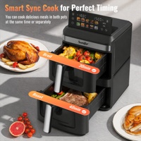 Friteuse à air double Sonifer SF-1054, cuve supérieure et inférieure indépendantes, grande capacité, pour hôtels, restaurants et cuisines
