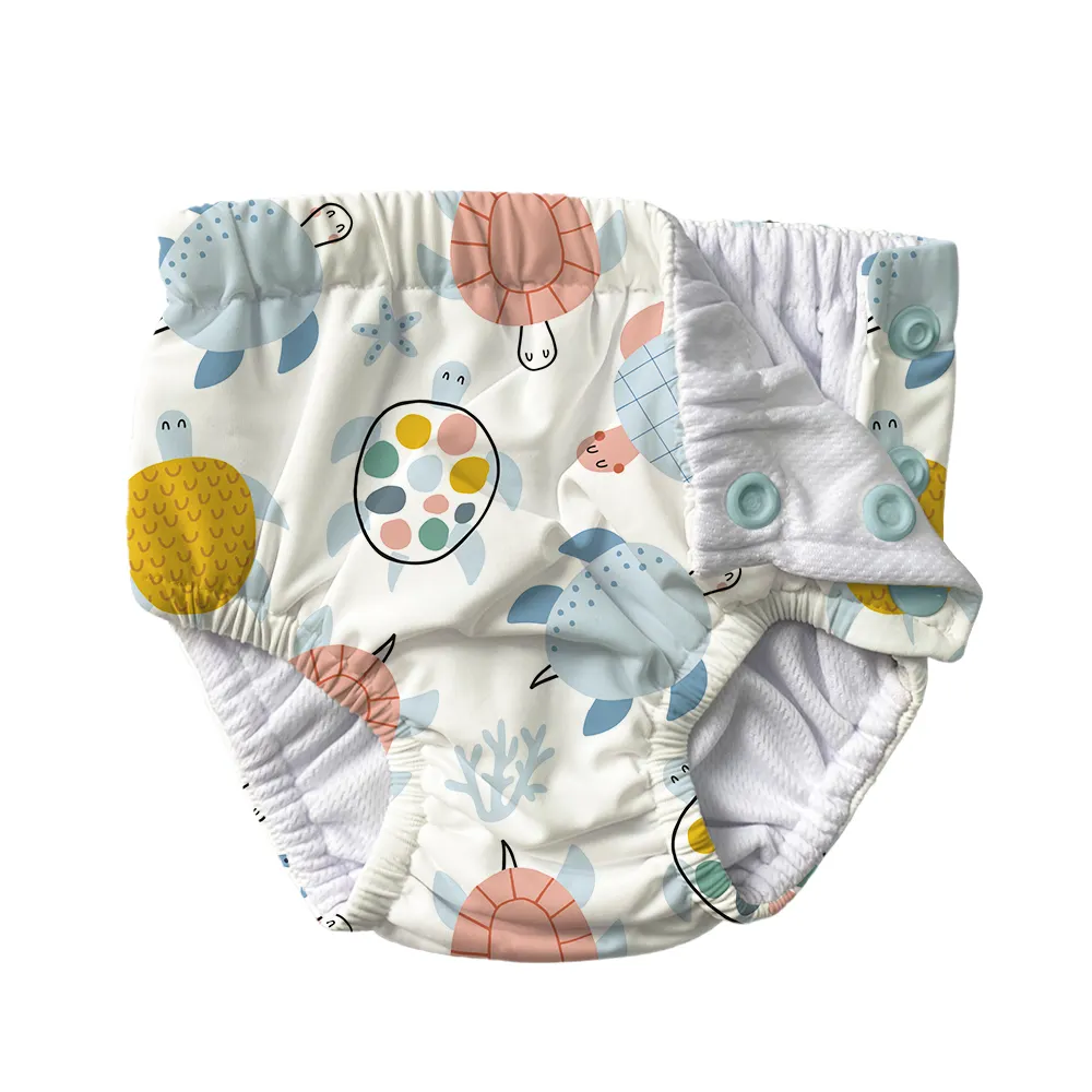 customization breathable baby swimming diaper for summer reusable swim pants washable swimming nappies for babies