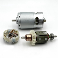 Motorreductor de CC RS 775VC con montaje de brida para electrodomésticos, eficiencia IE1, 17500 RPM, a prueba de goteo, con escobillas y rodamientos de bolas delanteros, taladro eléctrico