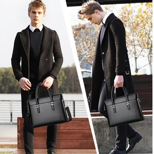 CECILIA <span class=keywords><strong>KIRAN</strong></span> Borsa a Tracolla Morbida da Uomo in Vera Pelle, Borsa da Lavoro per Documenti Ufficiali, Nuovo Stile Impermeabile con Cerniera - Product Image 3