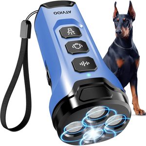 Dispositivo Disuasorio de Ladridos para Perros Atvioo, 3 Emisores Ultrasónicos, Recargable, Impermeable, Entrenamiento Humano para Perros, Azul - Product Image 1