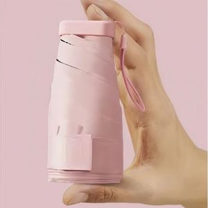 Parapluie de poche pliable double usage pour femme, mini, portable, manuel, protection solaire et pluie, anti-UV - Product Image 2