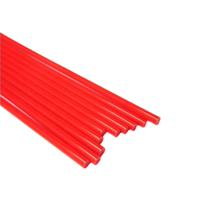 柔軟な赤いスティックカラーポールPVC丸型ロッド0.2インチ