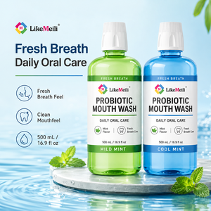 Enjuague Bucal Probiótico de 500 ml, Menta Suave, Menta Refrescante, Aliento Fresco, Cuidado Bucal Diario, Sensación de Frescura Bucal, Sabor a Menta, Botella de Enjuague para Uso Doméstico - Product Image 2