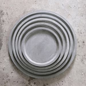 Nordique Simple grand jardin extérieur jardinières carré <span class=keywords><strong>rond</strong></span> béton Pot de <span class=keywords><strong>fleur</strong></span> plateau Design minimaliste pour bonsaï sol utilisation - Product Image 3