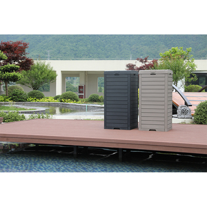 Outdoor Garden <strong>Wooden</strong> Design Waste Garbage <strong>Compost</strong> <strong>Bins</strong> Plastic Trash Can With Lid - Product Image 6